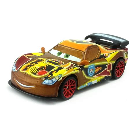 Disney Pixar Cars 2 Neon Racers Miguel Camino Metal Diecast Toy Car 1: ...