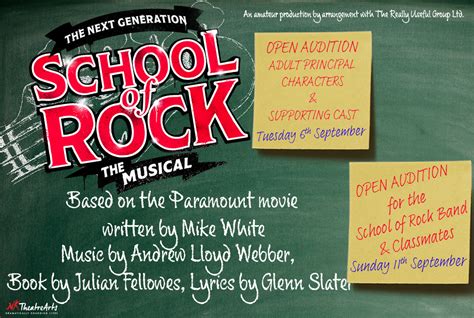 School Of Rock Extra Audition Date Confirmed - NK Theatre Arts