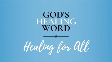 God's Healing Word: Healing For All | Mark Hankins Ministries - YouTube