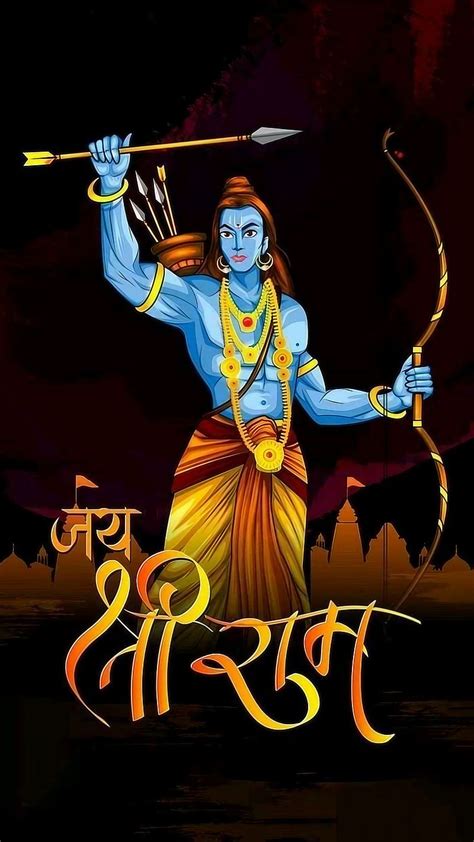 Jai Shri Ram, Black Background, lord ram, god, HD phone wallpaper | Peakpx