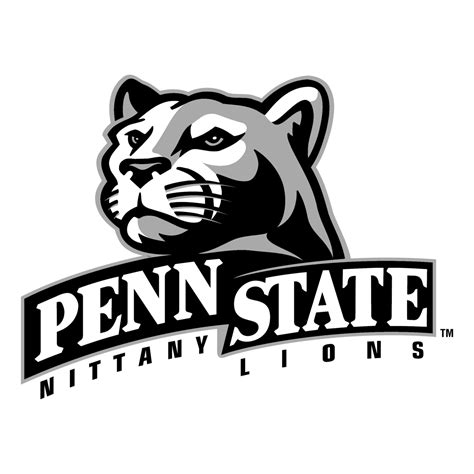 Penn State Logo Black And White