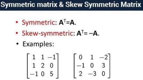 Symmetric and Skew symmetric Matrices (Lecture-6) - YouTube