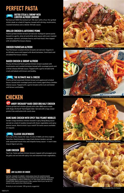 Dave And Busters Nutrition Menu Pdf - Nutrition Pics