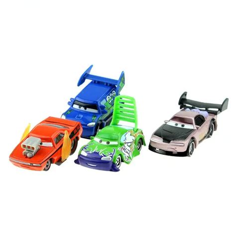 Disney Pixar Cars 4pcs/Lot Snot Rod &Boost &Dj &Wingo 1:55 Diecast ...