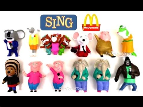 2016 FULL WORLD SET McDONALD'S SING MOVIE HAPPY MEAL TOYS 12 KIDS ...