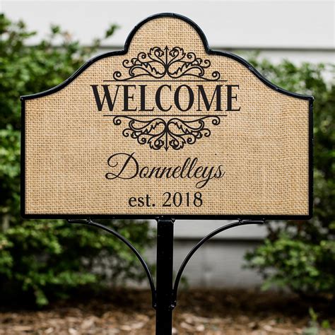 Personalized Welcome Magnetic Yard Sign Set | GiftsForYouNow