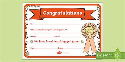 Kindergarten Graduation Editable Certificate (teacher made)