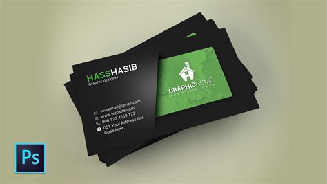 Business card design in Photoshop CC on Behance