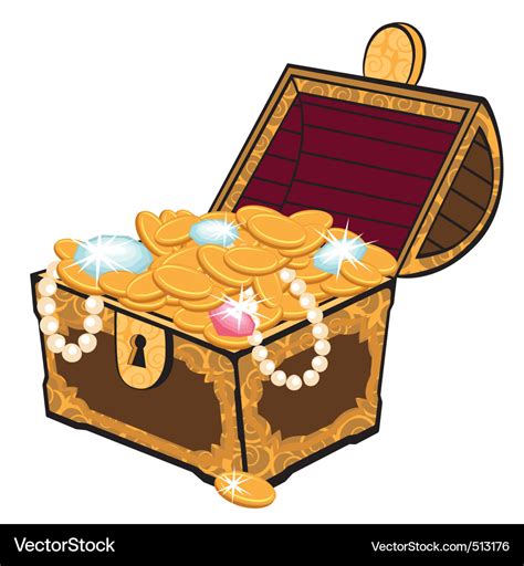 Treasure chest Royalty Free Vector Image - VectorStock