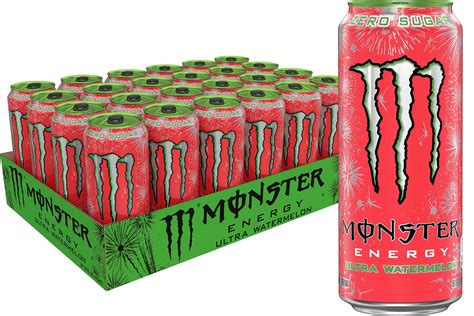 Buy Monster EnergyUltra Watermelon, Sugar Free Energy Drink, 16 Ounce ...