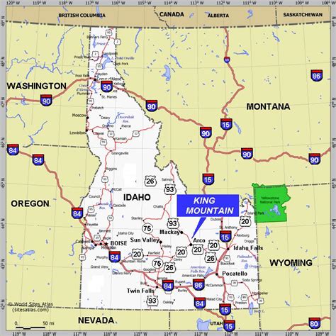 Map Washington Idaho - London Top Attractions Map