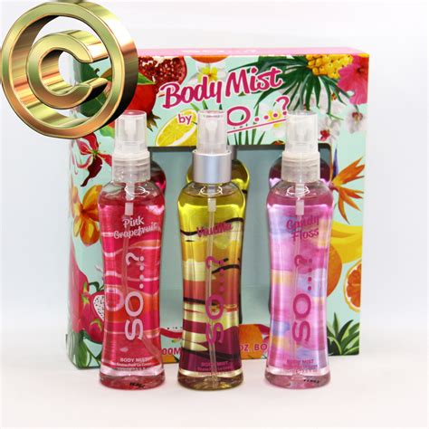 So.? Women Body Mist 3 Piece Gift Set Pack of 3 x 100ml Womens Body ...