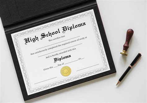 Printable High School Diploma template graduation gift | Etsy