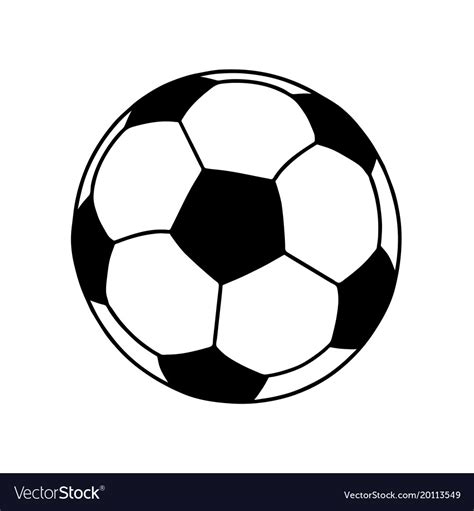 Soccer ball or football ball shape icon Royalty Free Vector