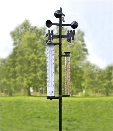 Large Weather Station with Rain Gauge QTY: 1: Amazon.co.uk: Garden ...