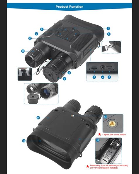 Thermal Night Vision Camera 1280x720p Night Vision Binoculars Hunting ...