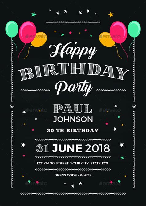 Chalkboard Birthday Invitation - 16+ Examples, Tips