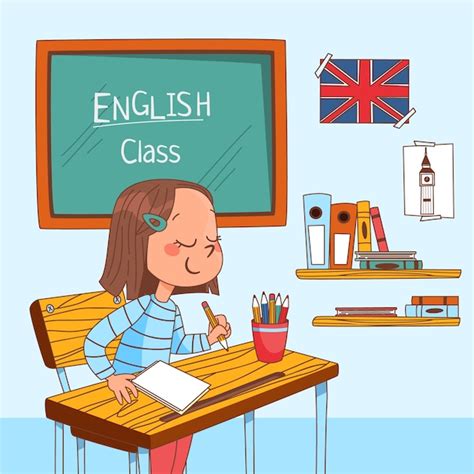 Free Vector | Hand drawn english school illustration