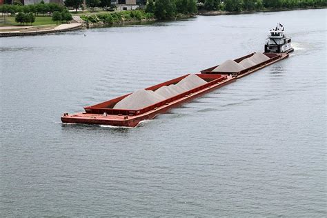 Barge on the Ohio River Photograph by David Byron Keener - Fine Art America