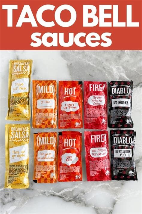 Taco Bell Sauces (Ranked Hot To Mild)