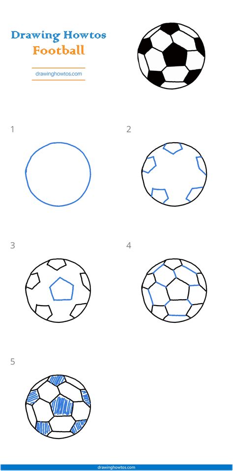 How to Draw a Football - Step by Step Easy Drawing Guides - Drawing Howtos