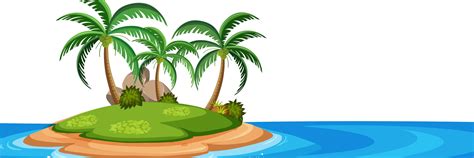 Isolated island on white background 694403 Vector Art at Vecteezy