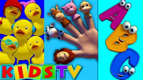 Five Little Ducks | Finger Family | Abc Songs Rhymes For kids | Video ...