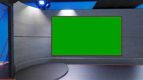 Premium Photo | Green Screen Studio 2267_3D Virtual TV Studio News ...