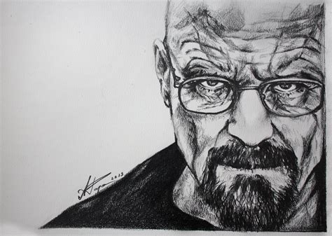 Original Art Walter White Breaking Bad Portrait Drawing - Etsy ...