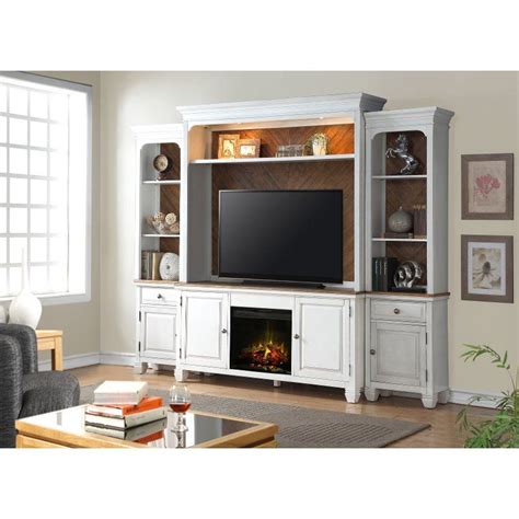 White 4 Piece Classic Fireplace Entertainment... | RC Willey | Living ...