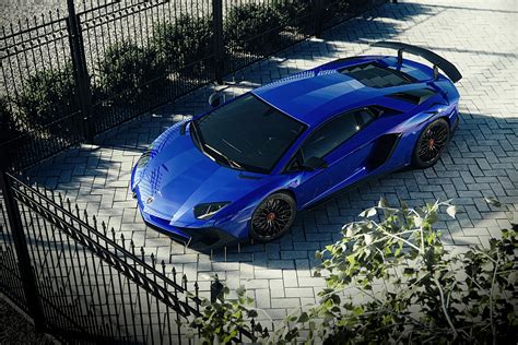 Blue Lamborghini Aventador Svj Wallpaper