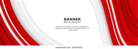 Abstract Red Banner Background Design Template Stock Vector (Royalty ...