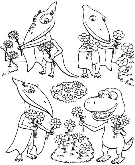 Coloring pages from the animated TV series Dinosaur Train to print for free