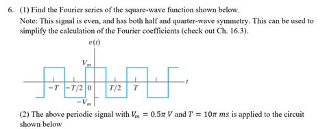 Solved (1) Find the Fourier series of the square-wave | Chegg.com