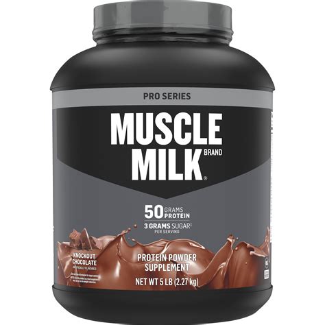 Muscle Milk Pro Series Protein Powder, Knockout Chocolate, 50g Protein ...