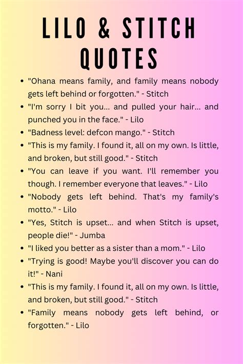 25 Memorable Lilo and Stitch Quotes