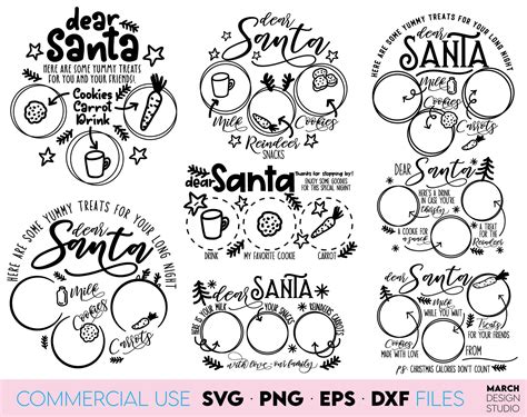 Santa Tray SVG Bundle | Santa Treat Plate SVG | New Years