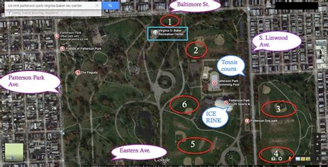 Charm City Chicks Kickball !: Map of Patterson Park