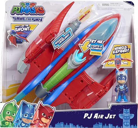 PJ MASKS Air Jet Playset, Kids’ Toy Figures & Vehicle Playsets, Toy Jet ...