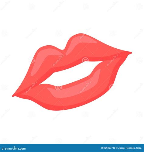 Kiss Mark Emoji Icon Illustration. Kissing Lips Vector Symbol Emoticon ...