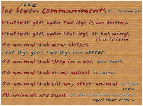 Animal Farm Ten Commandments