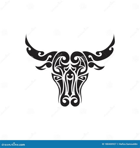 Ox Tattoo Design. Vector Illustration Decorative Design Stock Vector ...