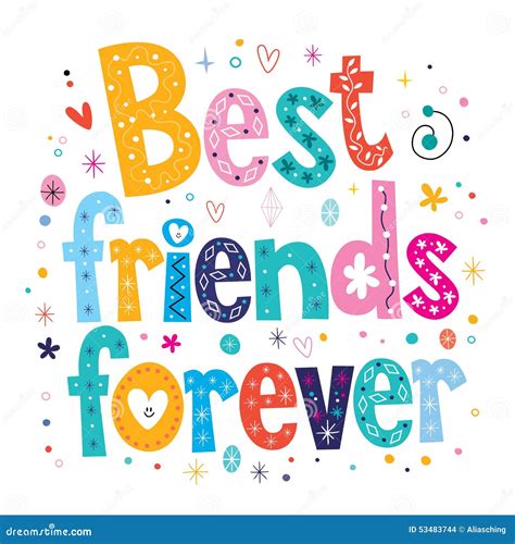 Best friends forever stock vector. Image of banner, teen - 53483744