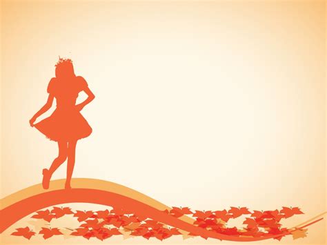 Autumn Dance Powerpoint Templates - Beauty & Fashion, Orange, Sports ...