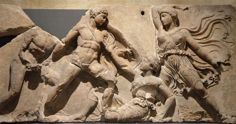 Greek & Amazons, Frieze from Bassae (Illustration) - World History ...