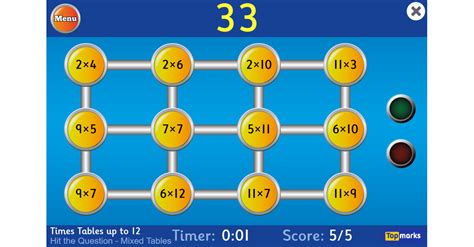 Hit the Button - Quick fire maths practise for 6-11 year olds