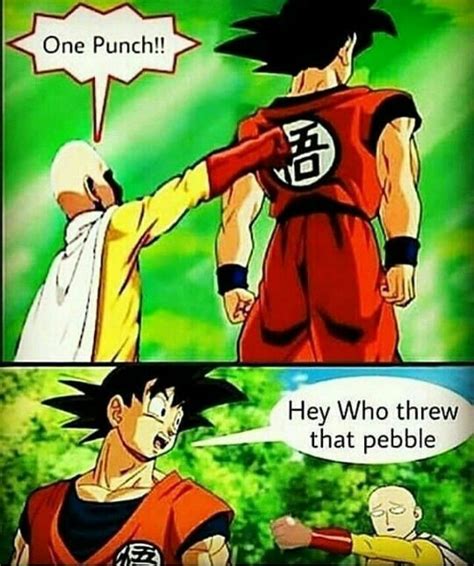 Who threw that pebble? Goku Saitama Dbz One Punch Man | Memes ...