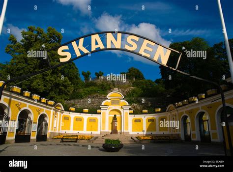 Skansen open air museum exterior in Djurgården Stockholm Sweden Europe ...