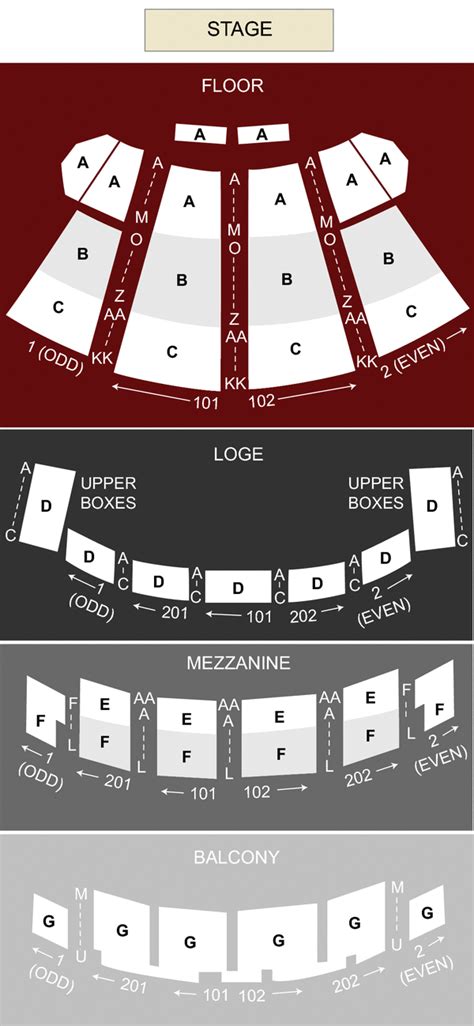 Palace Theater Seating Chart