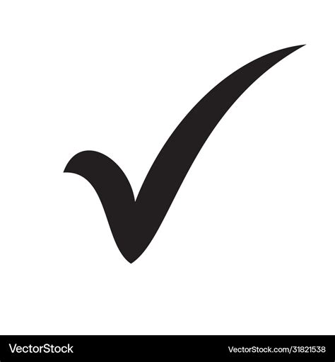 Black check mark icon tick symbol in color Vector Image